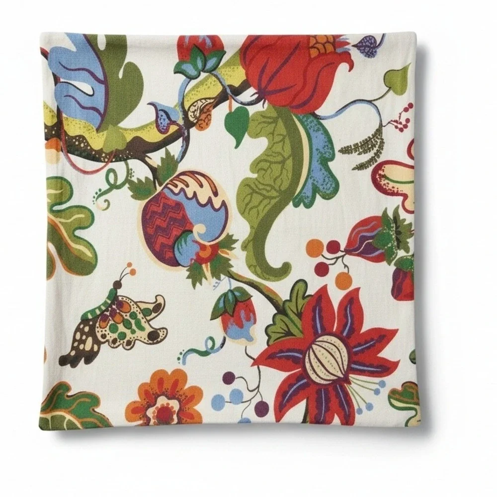 Pottery Barn Floral Bird Botanical Bohemian Pillow Sham‎ Cover 20x20 Inches